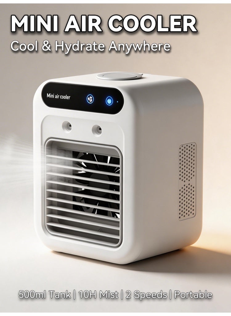 Manopola Portable Air Conditioners Fan,Personal Cooling Fan with 2 Speeds & 2 Cool Air Spray ,Small Room Air Conditioners for Bedroom, Office, Outdoor - Image 1