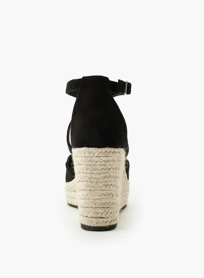 Peppermint BLACK Women Espadrille Wedge Heel Shoes for Women | Best Price UAE