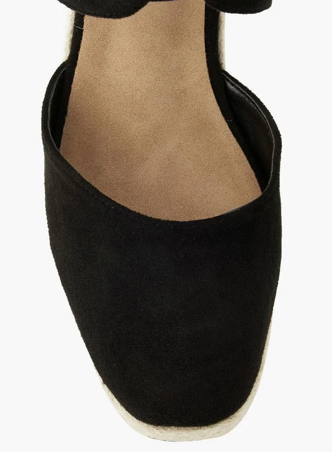 Peppermint BLACK Women Espadrille Wedge Heel Shoes for Women | Best Price UAE