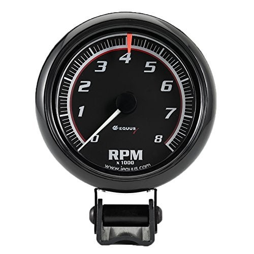 Equus 6086 2-1/2" Mini Tachometer, Black - Image 1