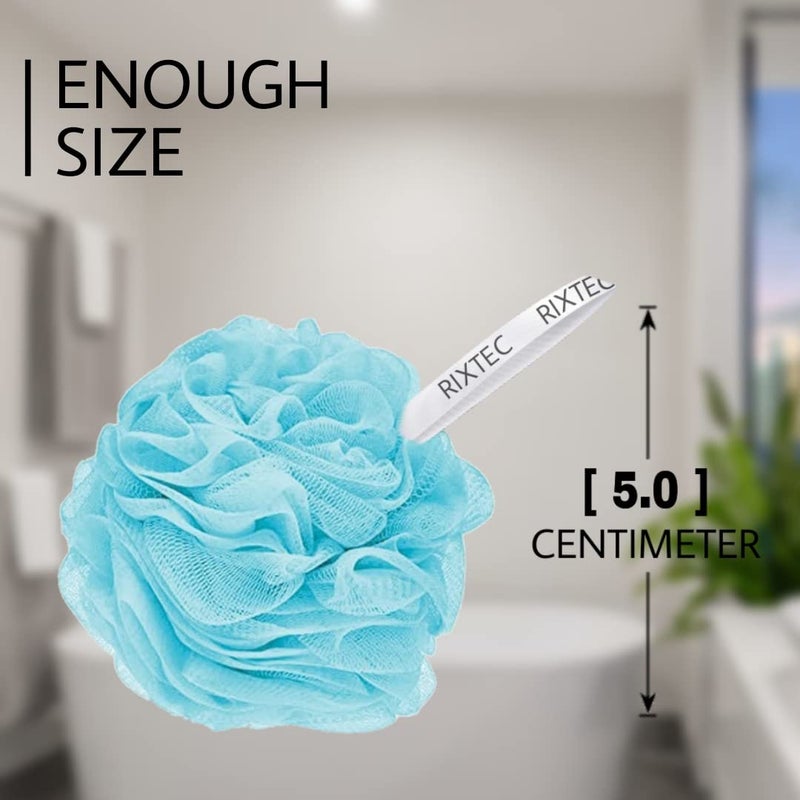 RIXTEC premium Bathing Round Loofah for Men and Women (MULTI COLOUR) (PACK OF 4) - Image 2