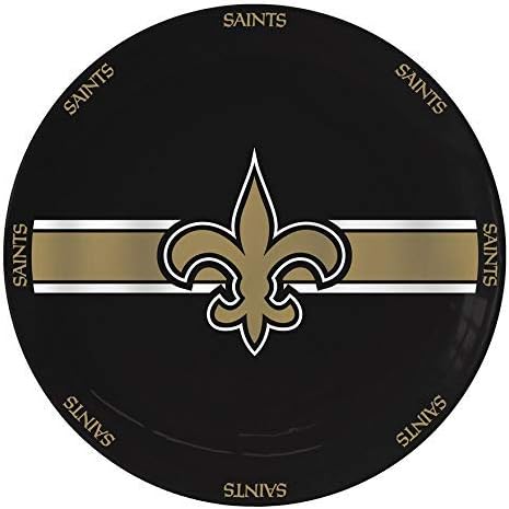 Boelter Brands NFL New Orleans Saints Ceramic Serving Plate 11Inch Black