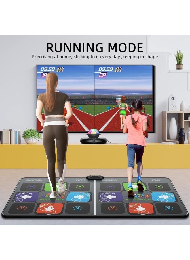 YOUWE7 سجادة رقص YOUWE7 للبالغين والأطفال، لعبة لوحة رقص لاسلكية مزدوجة الاستخدام للتلفزيون، سجادة رقص إلكترونية سهلة التوصيل والتشغيل مع كاميرا ذكية، سجادة رقص للتمرين لألعاب العائلة، هدايا عيد الميلاد - Image 4