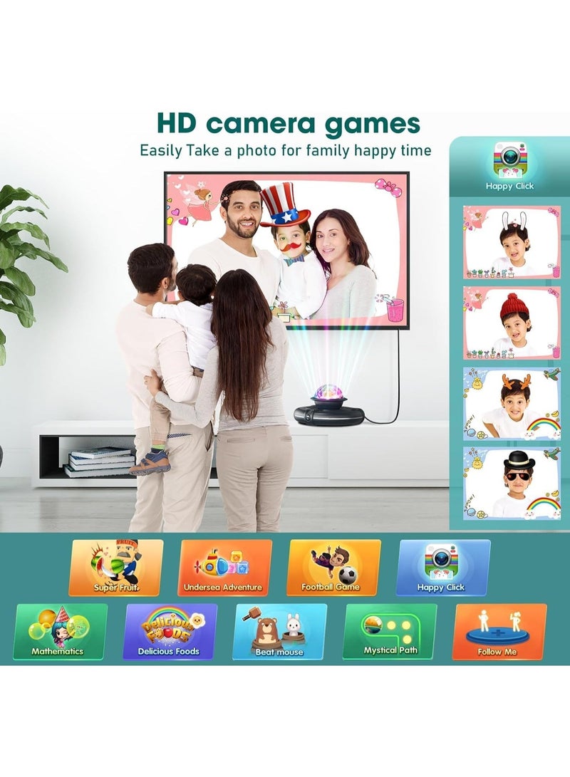 YOUWE7 سجادة رقص YOUWE7 للبالغين والأطفال، لعبة لوحة رقص لاسلكية مزدوجة الاستخدام للتلفزيون، سجادة رقص إلكترونية سهلة التوصيل والتشغيل مع كاميرا ذكية، سجادة رقص للتمرين لألعاب العائلة، هدايا عيد الميلاد - Image 3