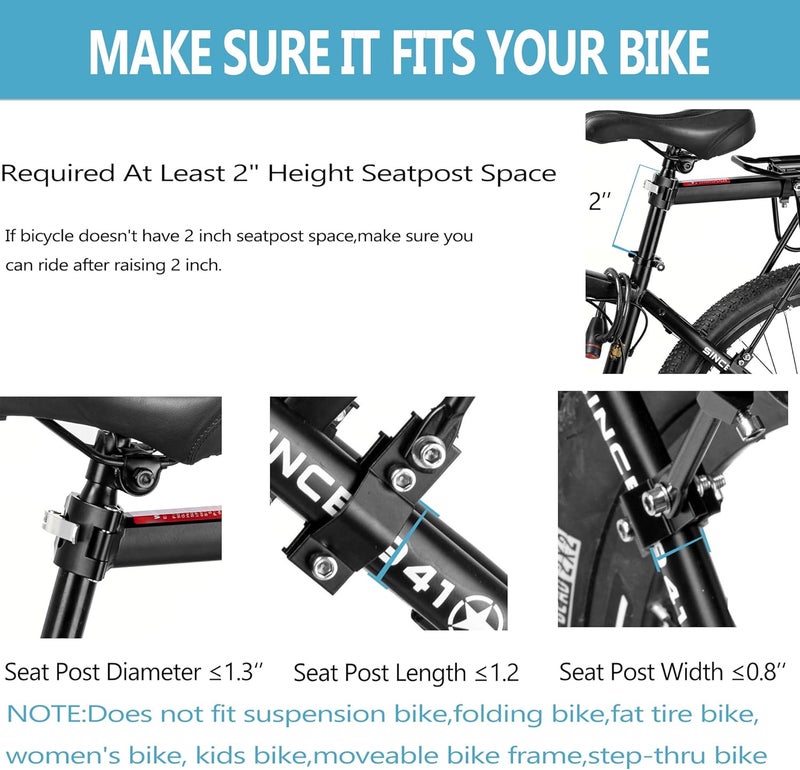 YONTUO Rear Bike Rack with Quick Release, 115 LB Capacity, Adjustable Cargo Rack with Fender and Reflector - Image 3