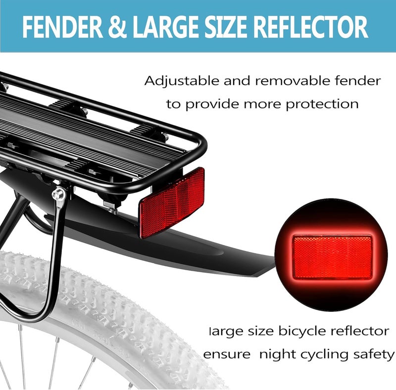 YONTUO Rear Bike Rack with Quick Release, 115 LB Capacity, Adjustable Cargo Rack with Fender and Reflector - Image 2