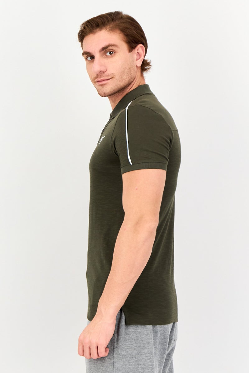PUMA Men Slim Fit Short Sleeves Outdoor Polo Shirt, Dark Olive - Image 2