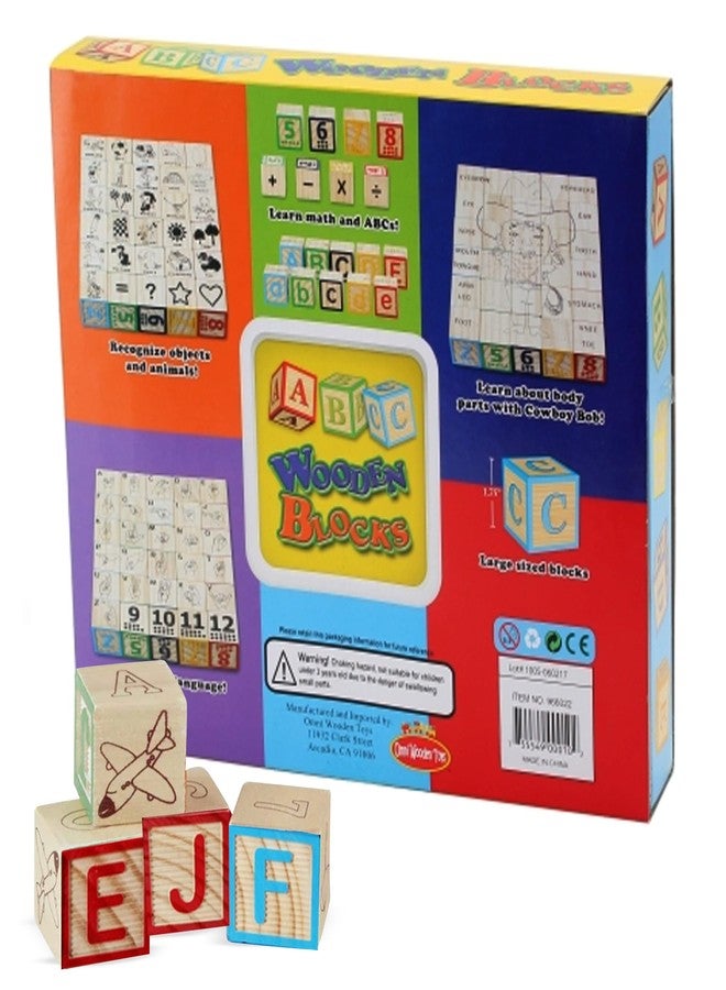 CHH Wooden Alphabet Blocks | 30 Pieces Montessori Blocks with Letters, Numbers, Symbols and Sign Language | Wooden Building Blocks for Kids and Toddlers 3+ - Image 1