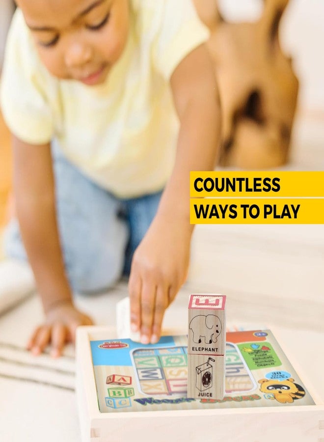 CHH Wooden Alphabet Blocks | 30 Pieces Montessori Blocks with Letters, Numbers, Symbols and Sign Language | Wooden Building Blocks for Kids and Toddlers 3+ - Image 3