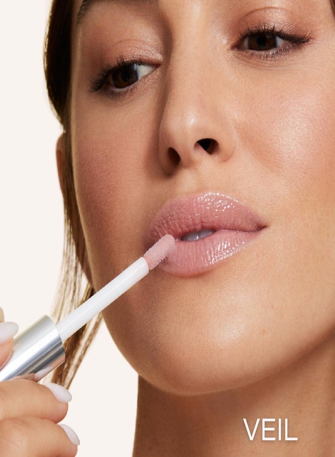 Woosh Beauty, Spin-On Lip Gloss, Hydrating Hyaluronic Acid & Shea Butter, No Fine Lines, Shine Finish, Vegan & Cruelty-Free - Veil - Image 2