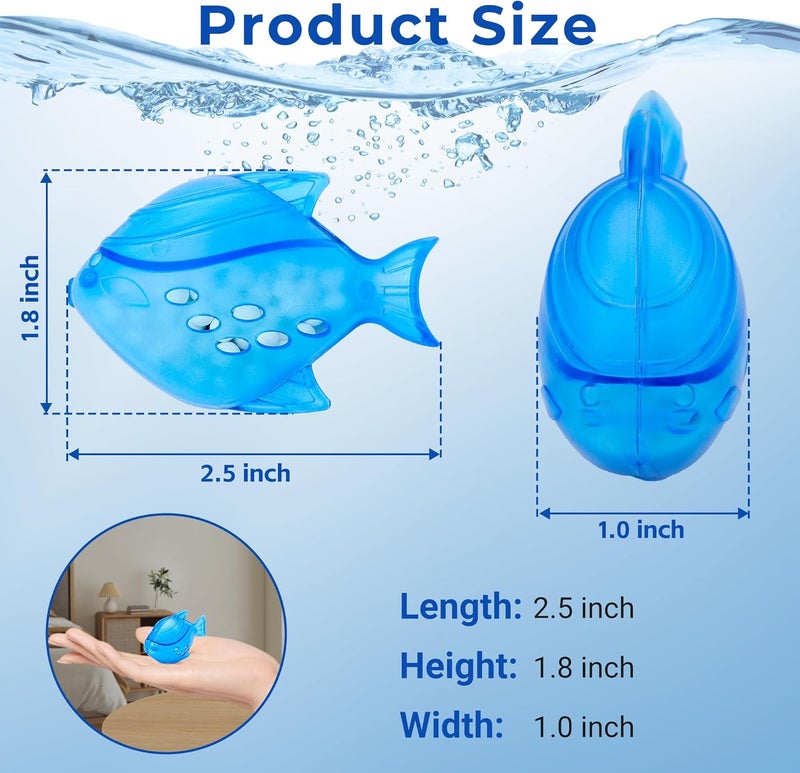 Funmit Humidifier Cleaning Fish, 6 Pack Humidifier Cleaner for Humidifiers and Fish Tanks, Purifies Water, Prevents Hard Water Build-Up, Reduces Scale, Blue - Image 3