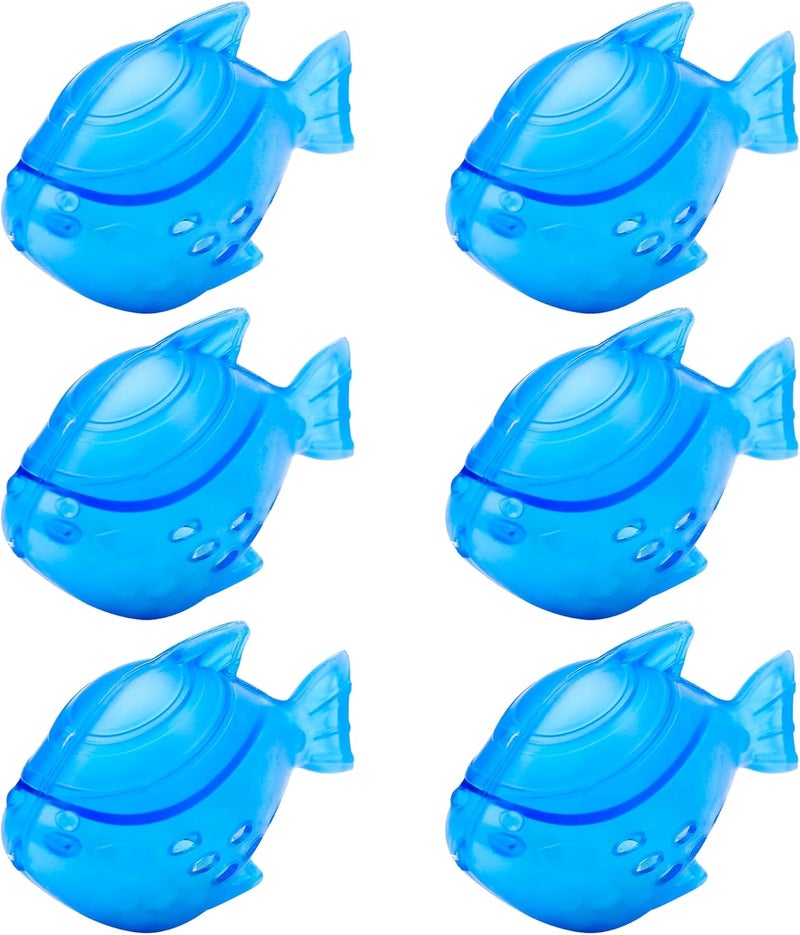 Funmit Humidifier Cleaning Fish, 6 Pack Humidifier Cleaner for Humidifiers and Fish Tanks, Purifies Water, Prevents Hard Water Build-Up, Reduces Scale, Blue - Image 1