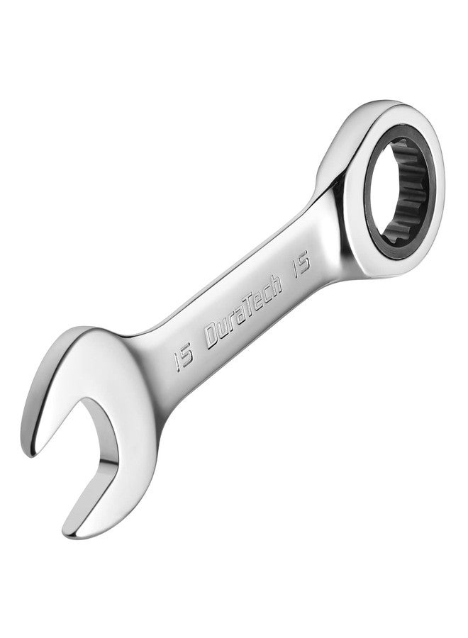 DURATECH 15mm Stubby Ratcheting Combination Wrench, Metric, CR-V Steel - Image 1