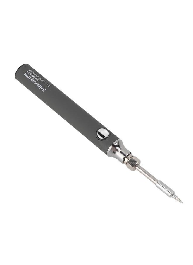 Thoraya - Soldering Iron Kit Cordless Electronic Welding Pen USB Rechargeable Adjustable Temperature Fast Heating Welding Tool for Wire DIY Grey - Image 1