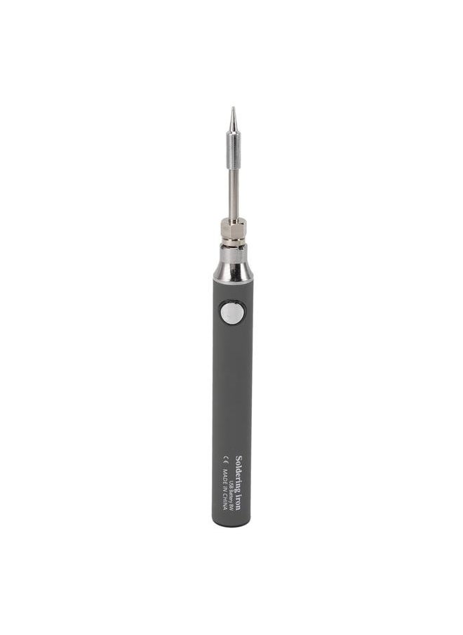 Thoraya - Soldering Iron Kit Cordless Electronic Welding Pen USB Rechargeable Adjustable Temperature Fast Heating Welding Tool for Wire DIY Grey - Image 1
