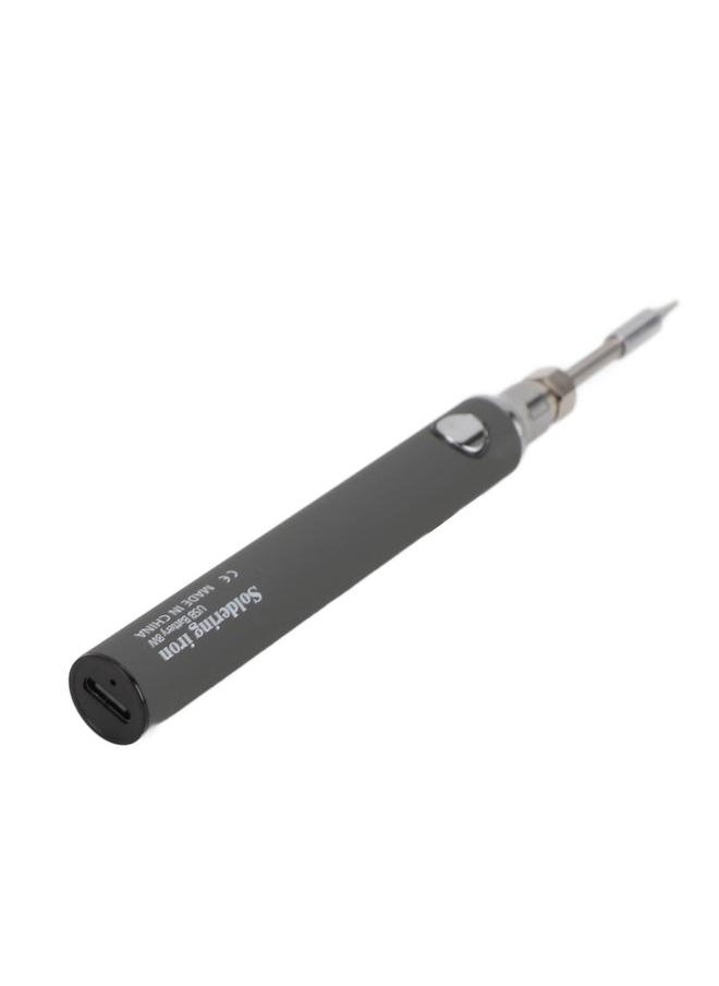 Thoraya - Soldering Iron Kit Cordless Electronic Welding Pen USB Rechargeable Adjustable Temperature Fast Heating Welding Tool for Wire DIY Grey - Image 1