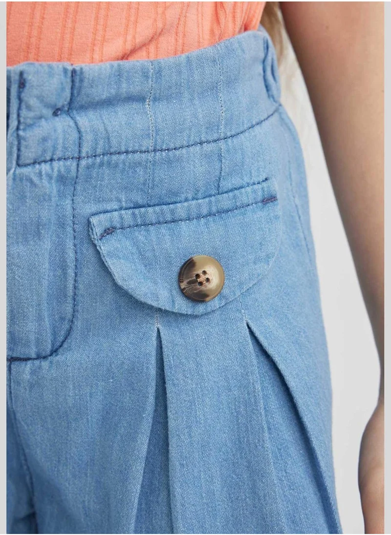 ديفاكتو Girl Wide Leg Denim Trousers