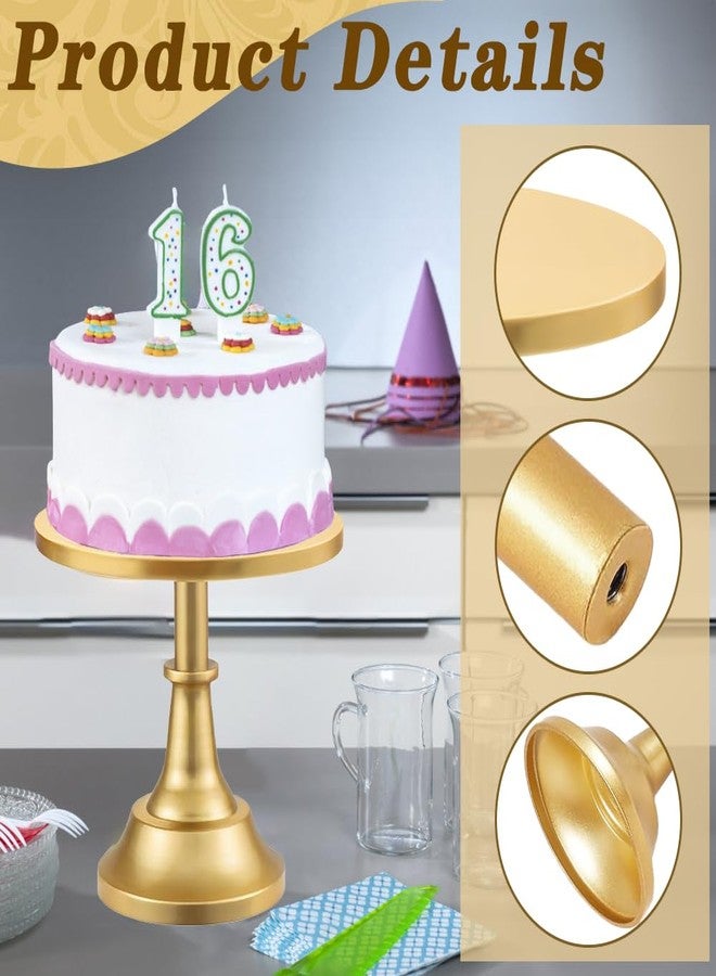 Kvittra 3 Pcs Cake Stand with 20Pcs Cakeboard Round, Cake Stand Set Disc Diameter 8" 10" 12", Perfect Dessert Table Display Set, Cupcake&Cake Stands for Party, Wedding, Birthday (Gold) - Image 4