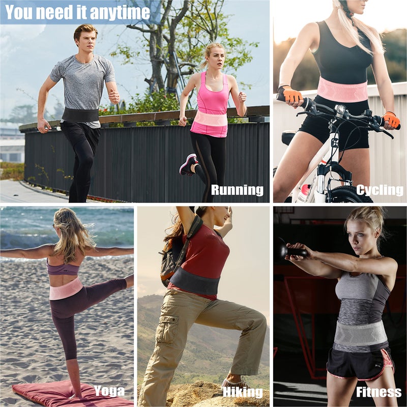 LSORPWK Slim Running Belt for Men Women, Running Fanny Pack, Phone Holder for Running, Waist Bag, Moisture Wicking Storage Belt Bag for Walking, Travel, Sports, Hiking, Workout - Image 3
