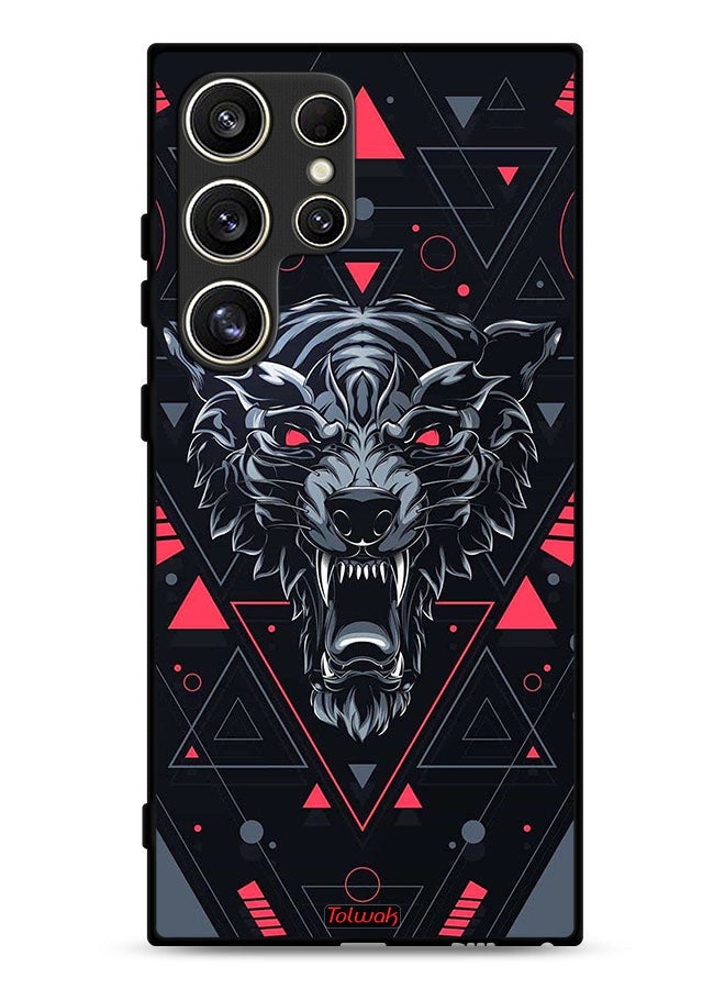 Tolwak Samsung Galaxy S24 Ultra 5G Protective Case Cover Scrolling Wolf - Image 1