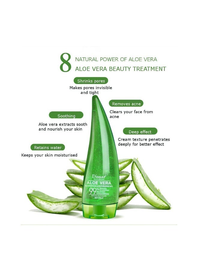 Disaar جل الصبار المهدئ والمرطب 250 مل - غسول وجه بخلاصة الصبار - التحكم في الزيوت - علاج حب الشباب - إصلاح بعد الشمس - جوهر مهدئ - جل كريمي مهدئ - جل مضاد لحب الشباب - جل الصبار - Image 2