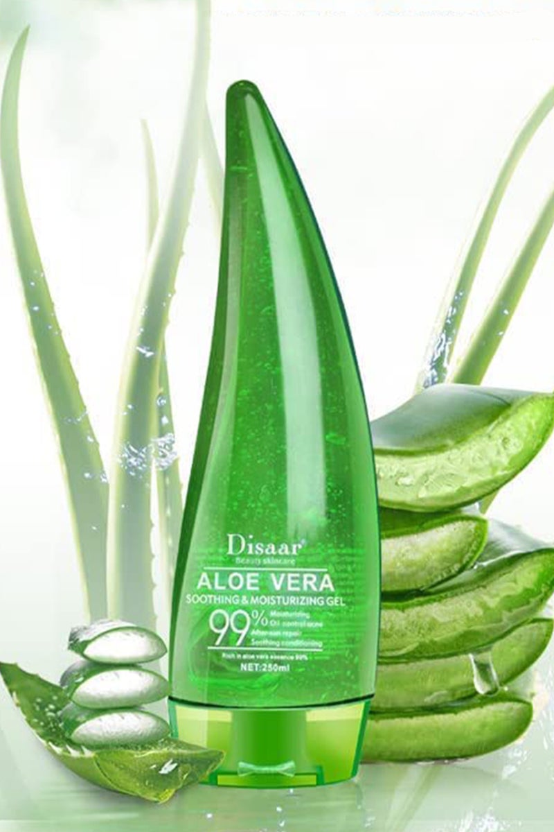 Disaar جل الصبار المهدئ والمرطب 250 مل - غسول وجه بخلاصة الصبار - التحكم في الزيوت - علاج حب الشباب - إصلاح بعد الشمس - جوهر مهدئ - جل كريمي مهدئ - جل مضاد لحب الشباب - جل الصبار - Image 1