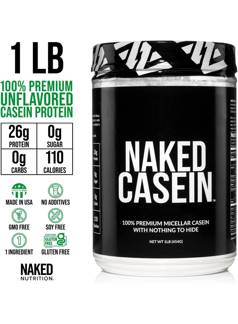 NAKED nutrition 1Lb Micellar Casein Protein - Bulk, Gmo-Free, Gluten Free, Soy Free, Preservative Free - Stimulate Muscle Growth - Enhance Recovery - 15 Servings - Image 3