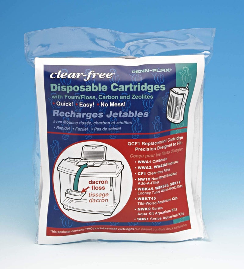 Penn Plax Penn-Plax QCF1 Replacement Cartridge for Clear Free Filter (2 Pack) - Image 3