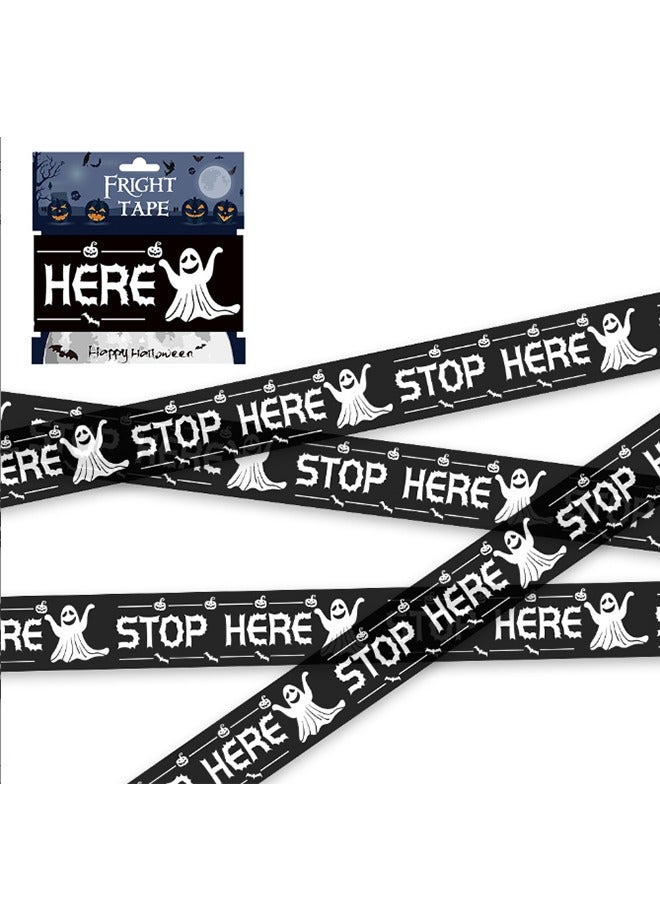 JCB CHIC Halloween Decorations, 5PCS Halloween Caution Tape Decoration, 30M Warning Tape Bundle, Decoration for Halloween Party - Image 1