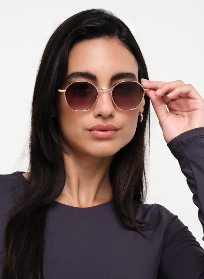 بلاك أوت نظارات شمسية دائرية لامعة للجنسين - Image 4