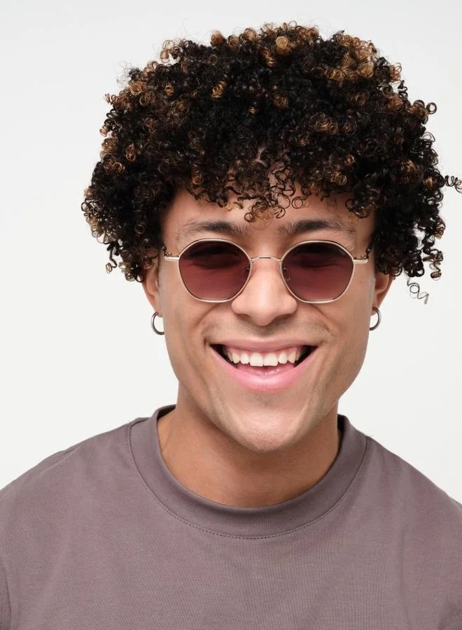 بلاك أوت BlackOut Unisex Shimmer Round Sunglasses