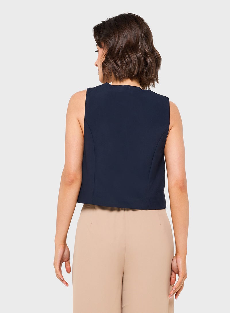 Ginger Bow Tie Up Detail Vest  - Image 2