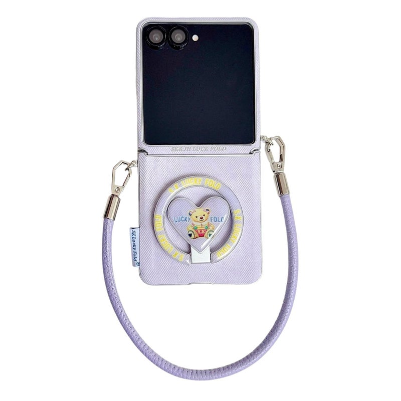 غطاء MagSafe بHard Shell لـ Samsung Galaxy Z Flip 4 مع حماية من السقوط ومغناطيس قوي مع مقاوم للصدمات مع حبل تعليق باللون حبل تعليق - Image 1