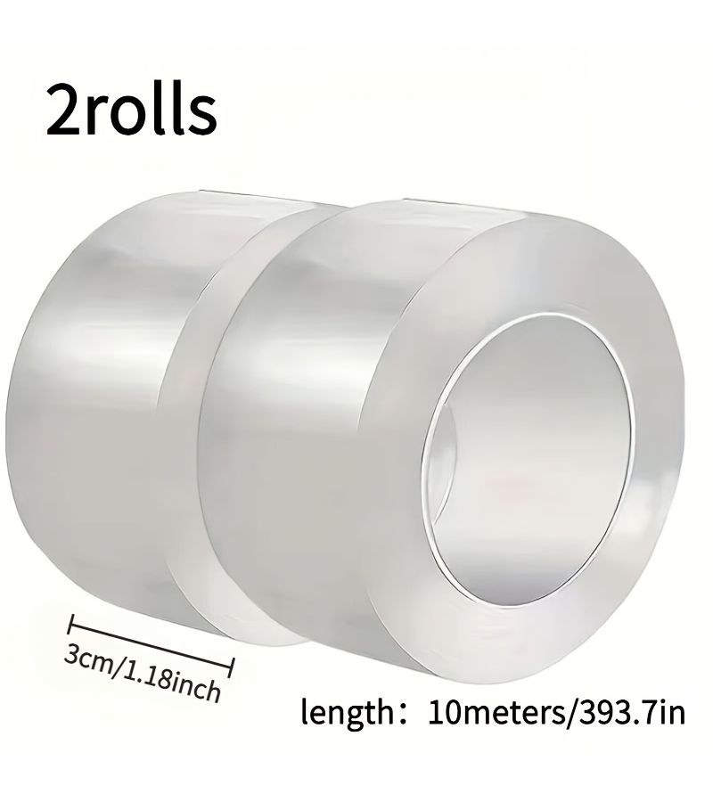 Single Sided Nano Waterproof Tape 2 Rolls 5cm X 5 Meters Sealing Strip For Kitchen Bathroom Sink Edge Home Restaurant Waterproof Seal - Image 2