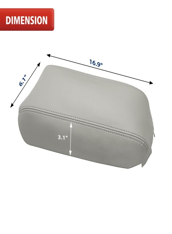 KBH Center Console Armrest Cover Upholstery for Hyundai Sonata 2015-2019, Middle Console Lid Replacement Cover Accessories, Vinyl Leather, Anti-Scratch, Gray - Image 5