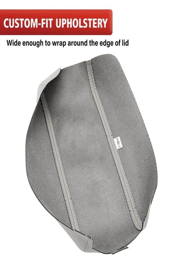 KBH Center Console Armrest Cover Upholstery for Hyundai Sonata 2015-2019, Middle Console Lid Replacement Cover Accessories, Vinyl Leather, Anti-Scratch, Gray - Image 3