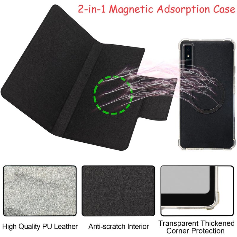 GOVTVA 2in1 Magnetic Detachable Flip Case for Onyx Boox Palma2 Pro (2025 Released) TPU Transparent Cover with Auto Sleep/Wake, Magnetic Closure Buckle (Misty Forest) - Image 4