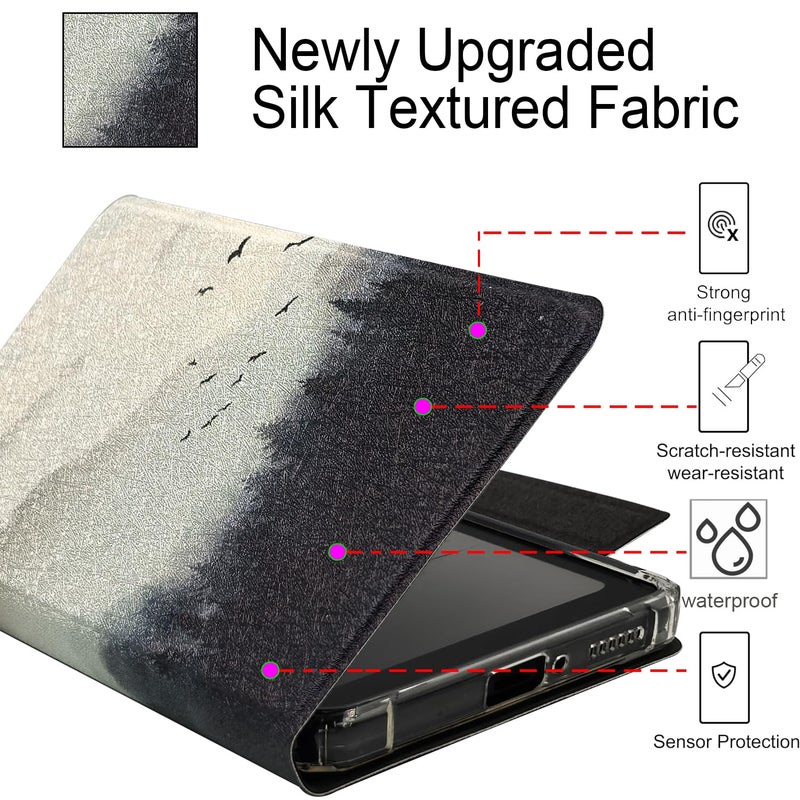 GOVTVA 2in1 Magnetic Detachable Flip Case for Onyx Boox Palma2 Pro (2025 Released) TPU Transparent Cover with Auto Sleep/Wake, Magnetic Closure Buckle (Misty Forest) - Image 2