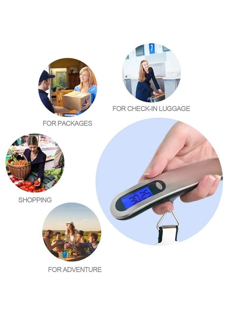 MORANO - Portable digital luggage scale suitable for travel, measuring weight up to 50 kg - Image 1