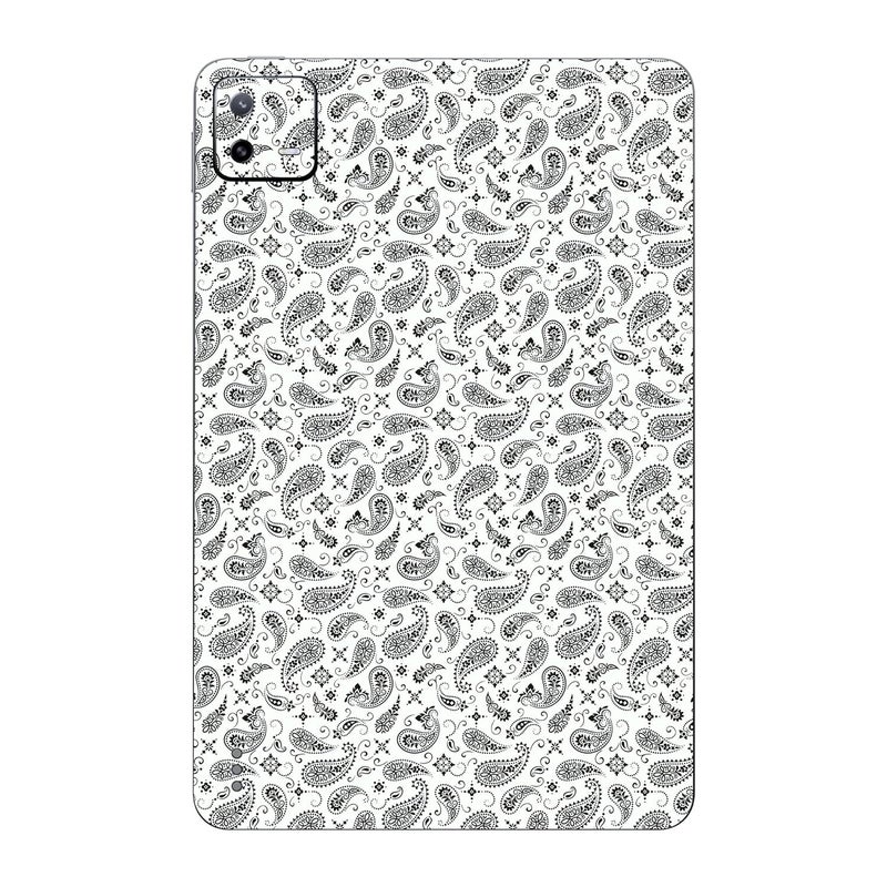 Capes Tablet Skins for Xiaomi Pad 6 | Ultra-Thin Protective Film | Anti-Scratch Vinyl Decal Skin | Not Case/Cover (White Paisley, Back Skin) - Image 1