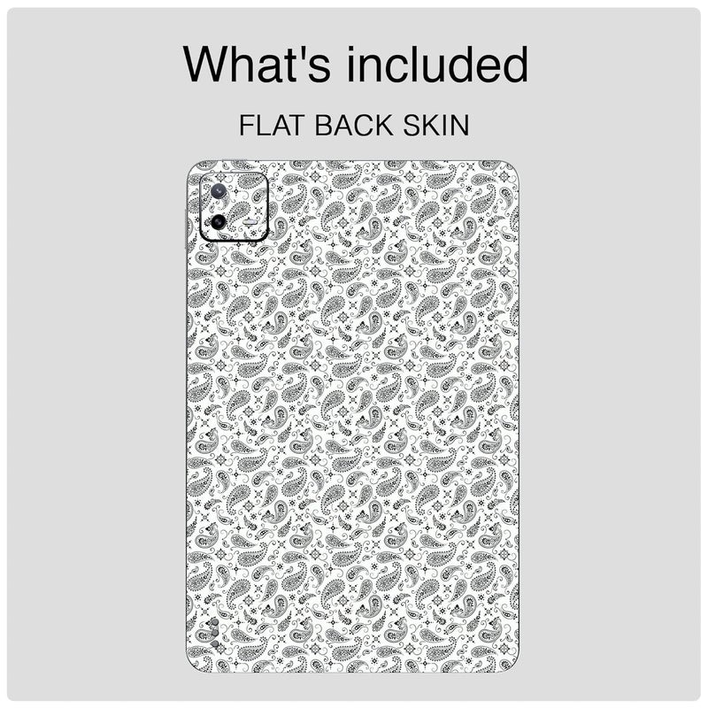 Capes Tablet Skins for Xiaomi Pad 6 | Ultra-Thin Protective Film | Anti-Scratch Vinyl Decal Skin | Not Case/Cover (White Paisley, Back Skin) - Image 2
