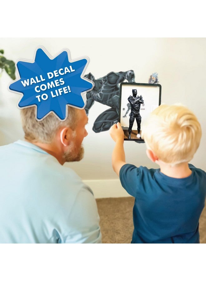 Wall Palz Marvel Black Panther Wall Decal - Augmented Reality Crouching Black Panther Bedroom Decor Peel and Stick Vinyl Wall Stickers - Image 4