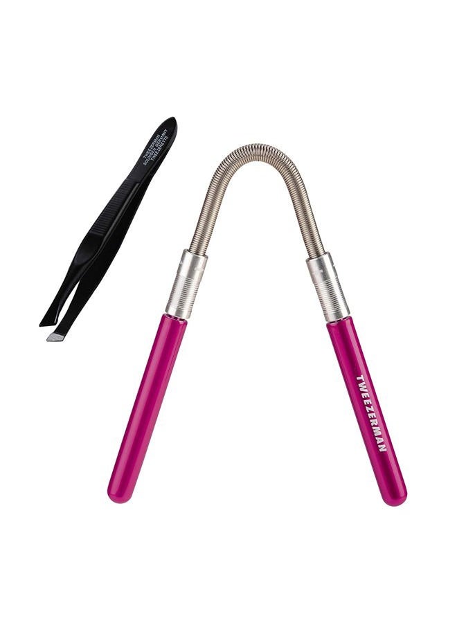 Tweezerman Smooth Finish Facial Hair Remover with Free Tweezerette, Pink - Image 1