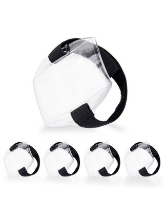 5 Pack Arm Badge Holder Card Holder Id Armband With Black Adjustable Elastic Strap Fastener Clear Plastic Name Tag Holder - pzsku/Z6458D9684308D055B43CZ/45/_/1721910942/51c269b6-ddf7-49d9-bd4a-8fff4c151d6e