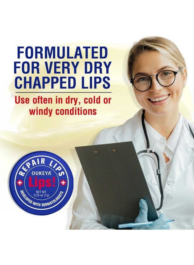 OUKEYA NEW FORMULA, Medicated Lip Balm w/Beeswax, Petrolatum, Peppermint Oi, 100% Natural Ingredients, 24H Long-lasting Hydrating Healing Lip Balms, Lip Moisturizer for Very Dry Lips Treatment Severe - Image 2