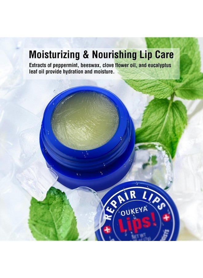OUKEYA NEW FORMULA, Medicated Lip Balm w/Beeswax, Petrolatum, Peppermint Oi, 100% Natural Ingredients, 24H Long-lasting Hydrating Healing Lip Balms, Lip Moisturizer for Very Dry Lips Treatment Severe - Image 5