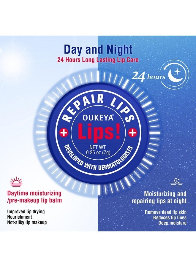 OUKEYA NEW FORMULA, Medicated Lip Balm w/Beeswax, Petrolatum, Peppermint Oi, 100% Natural Ingredients, 24H Long-lasting Hydrating Healing Lip Balms, Lip Moisturizer for Very Dry Lips Treatment Severe - Image 4