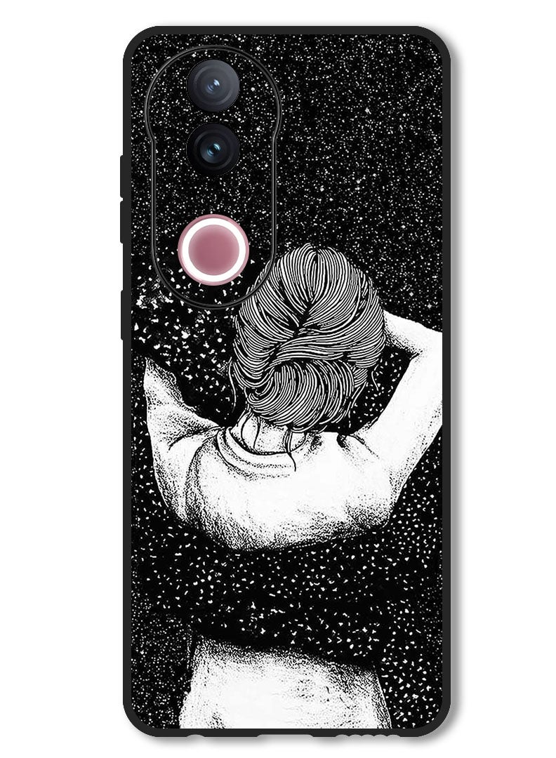 Theodor Case Compatible with Vivo V50 Protection Shockproof Bumper Cover Night Imagination Of Girl - Image 1