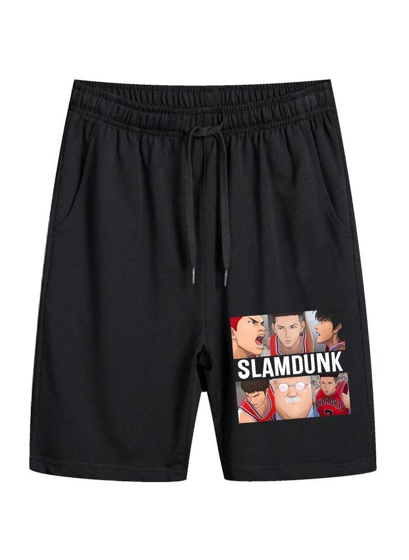 KUYING New Slam Dunk Master Printed Loose Five Point Casual Pants  - Image 1