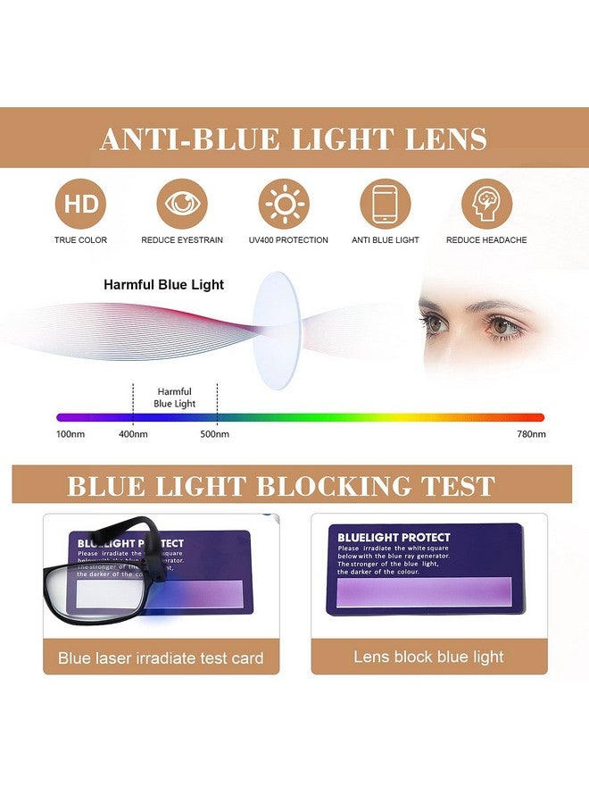 OKH Led Reading Glasses With Light Rechargeable Women Men Anti Blue Light Reader Eyeglasses (Rectangle Black 2.0X) - Image 4